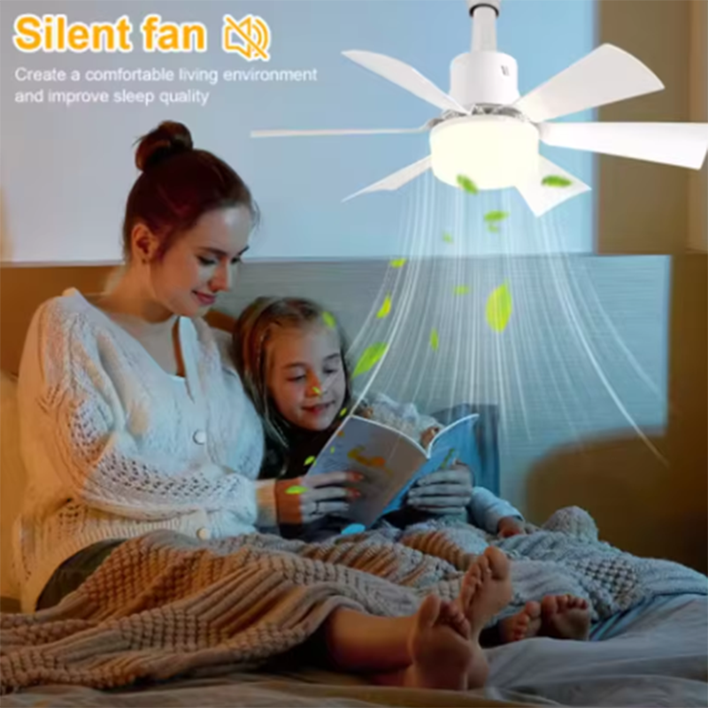 Smart Home Ventilation System - 40W E27 LED Ceiling Fan Light