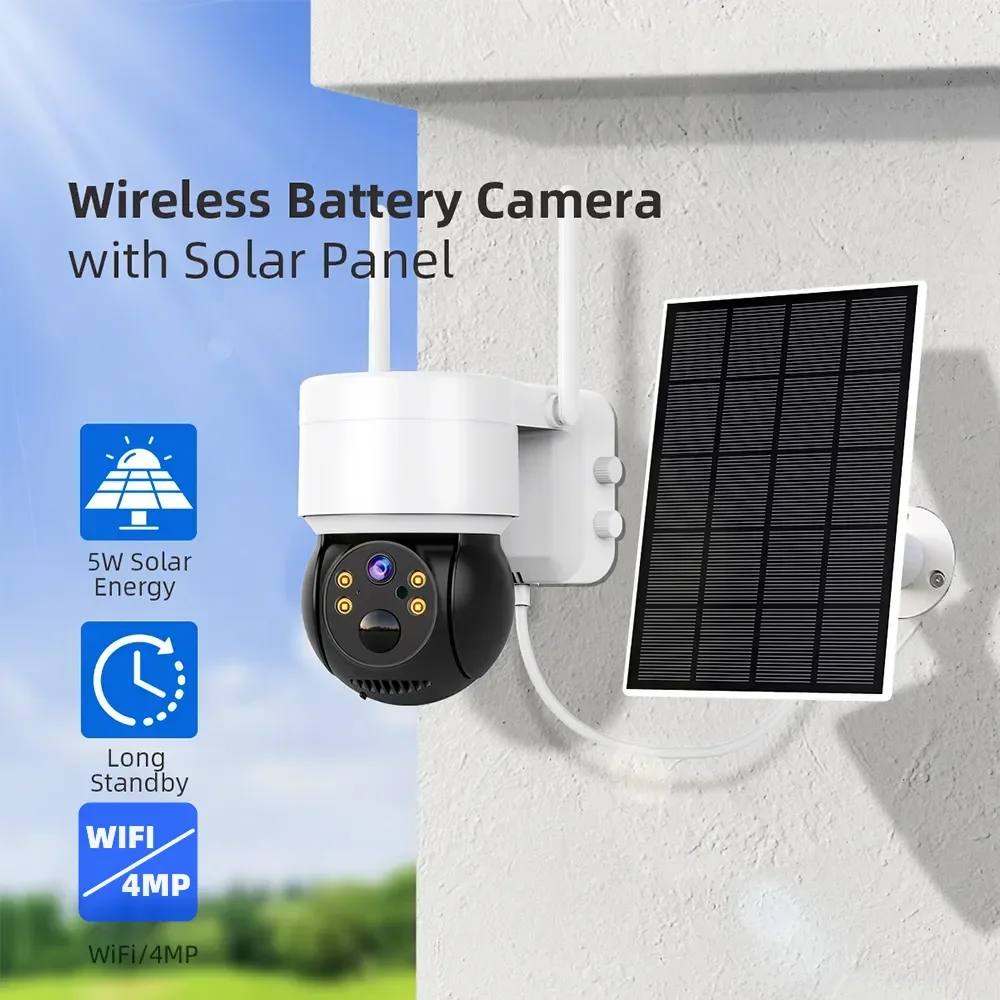 Smart Home Outdoor Camera - WIFI Solar Camera 2MP PIR Human