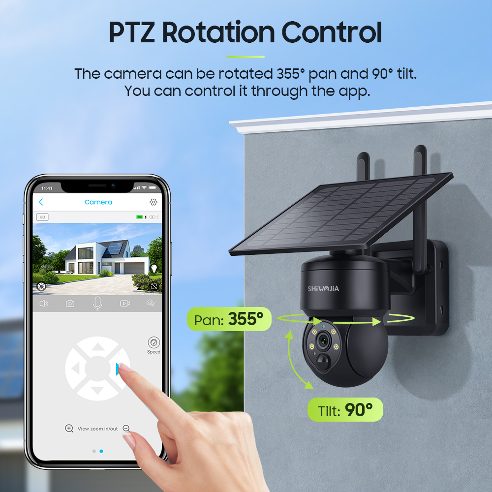 SHIWOJIA WIFI Wireless PTZ Sol - Smart Home Outdoor Camera 리뷰 및 가격