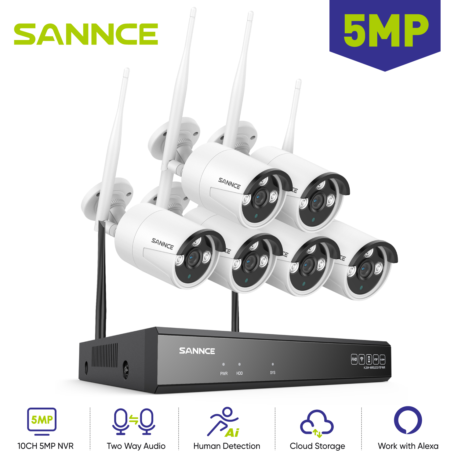 SANNCE 6PCS 5MP Wifi Camera IP - Smart Home Outdoor Camera 리뷰 및 가격