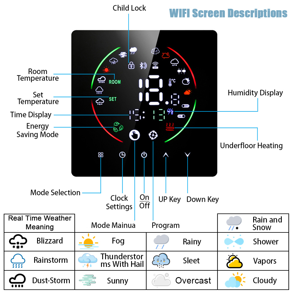 Tuya WiFi Smart Thermostat Ele - Smart Home Thermostat 리뷰 및 가격