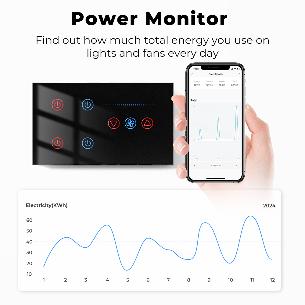 Zigbee WIFI Smart Wall Switch  - Smart Home Ventilation System 리뷰 및 가격