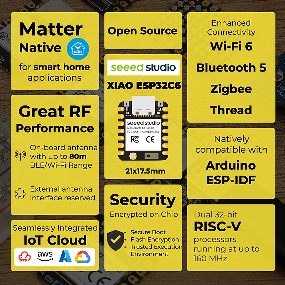 XIAO ESP32-C6 3Pcs Development - Smart Home Arduino 리뷰 및 가격