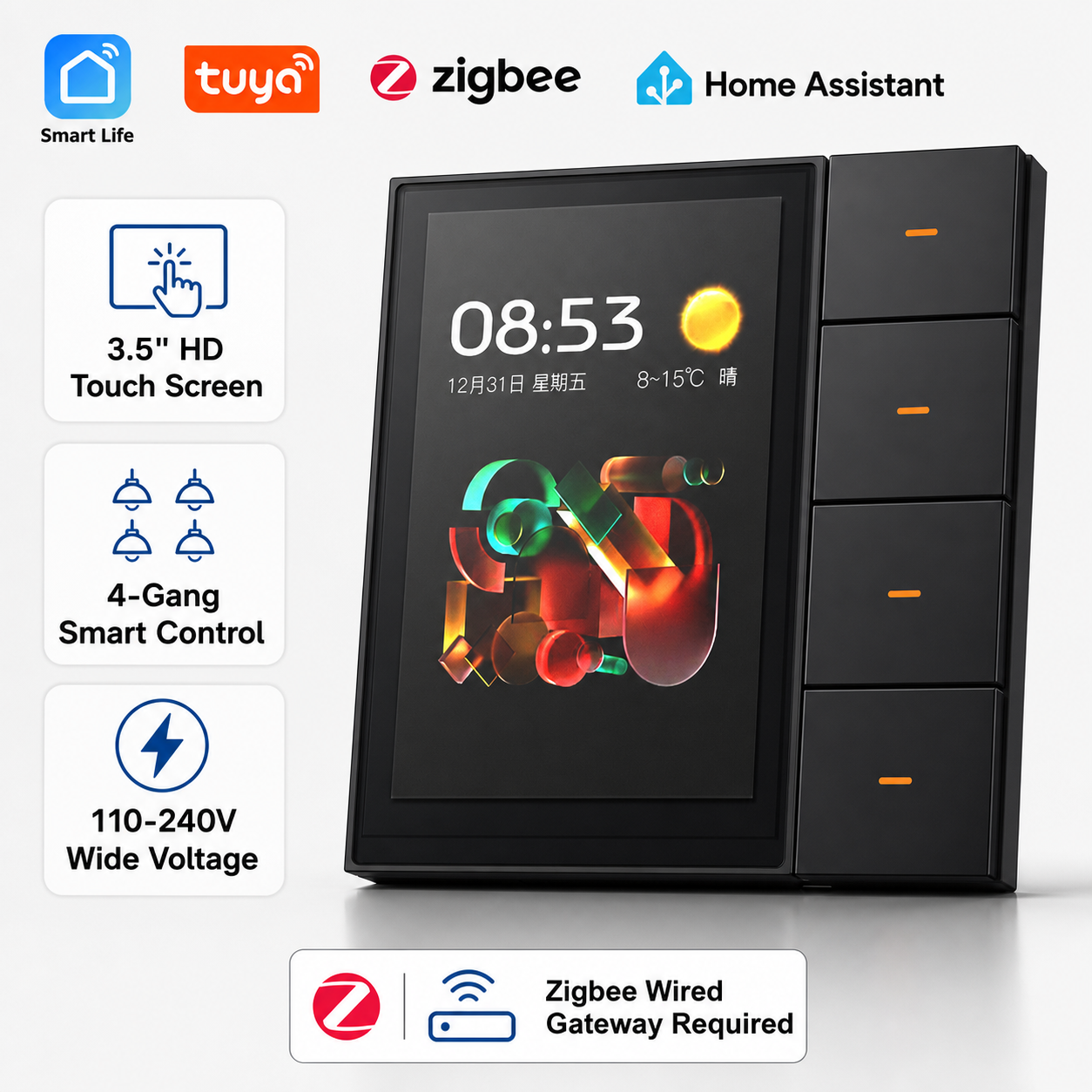 F3-pro Tuya Smart Panel ZigBee - Smart Home Villa 리뷰 및 가격