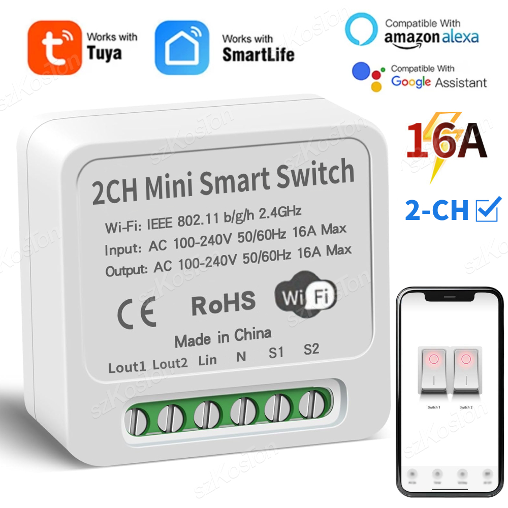 16A Tuya WiFi Smart Switch Mod - Smart Home Alexa 리뷰 및 가격