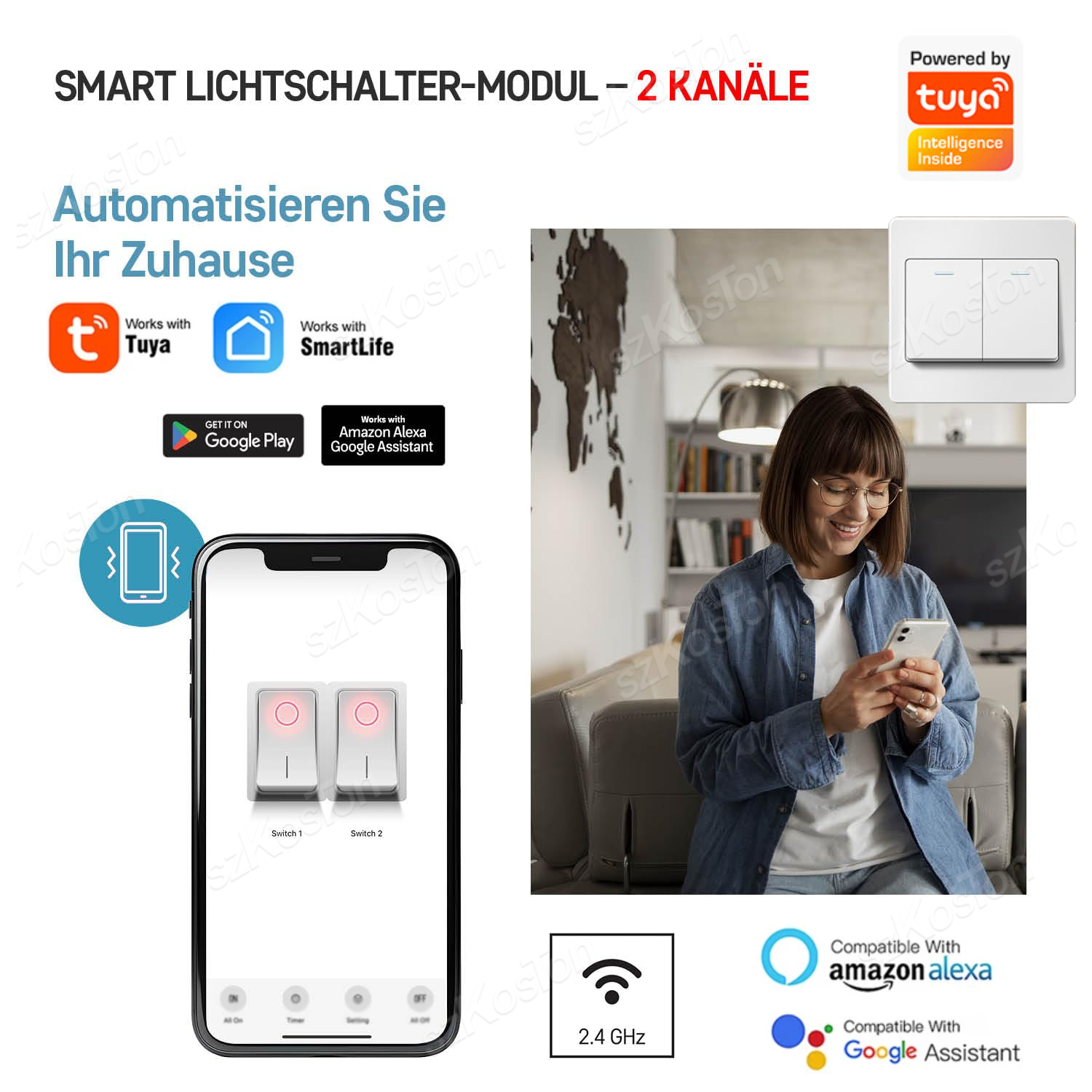 16A Tuya WiFi Smart Switch Mod - Smart Home Alexa 리뷰 및 가격