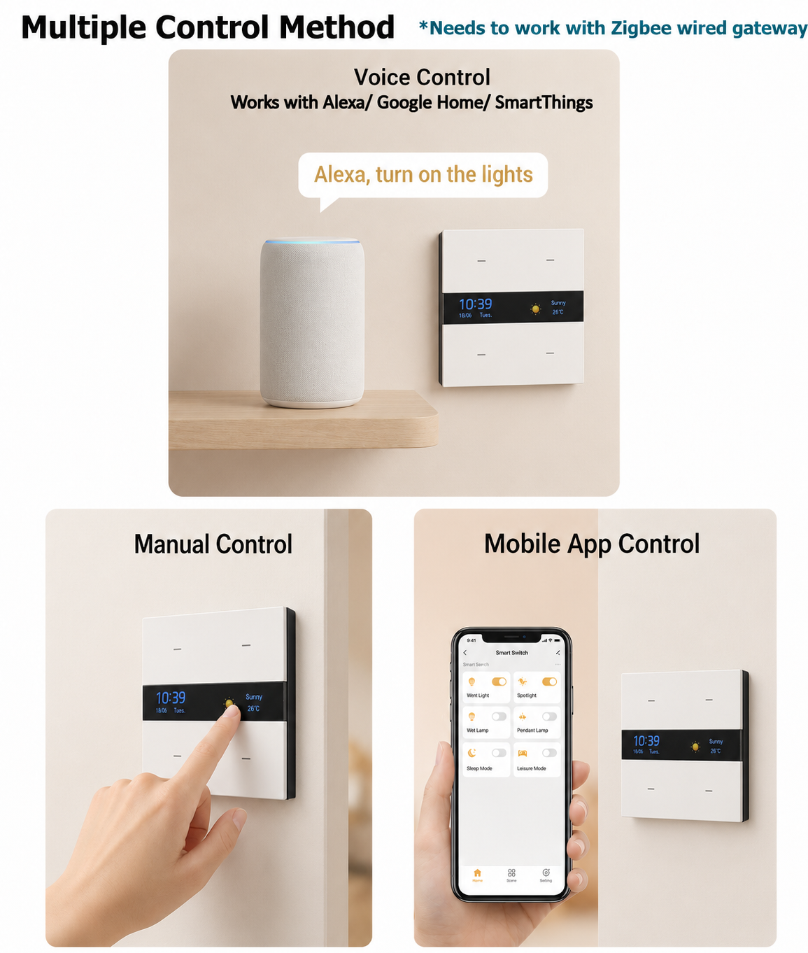 M8 Pro Zigbee Smart Switch Pan - Smart Home Yale 리뷰 및 가격