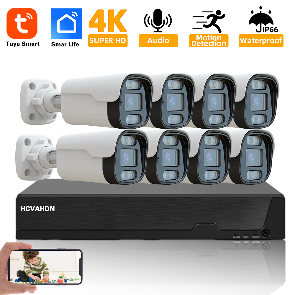 4K 8MP TUYA Security Kit 8CH P - Smart Home Outdoor Camera 리뷰 및 가격