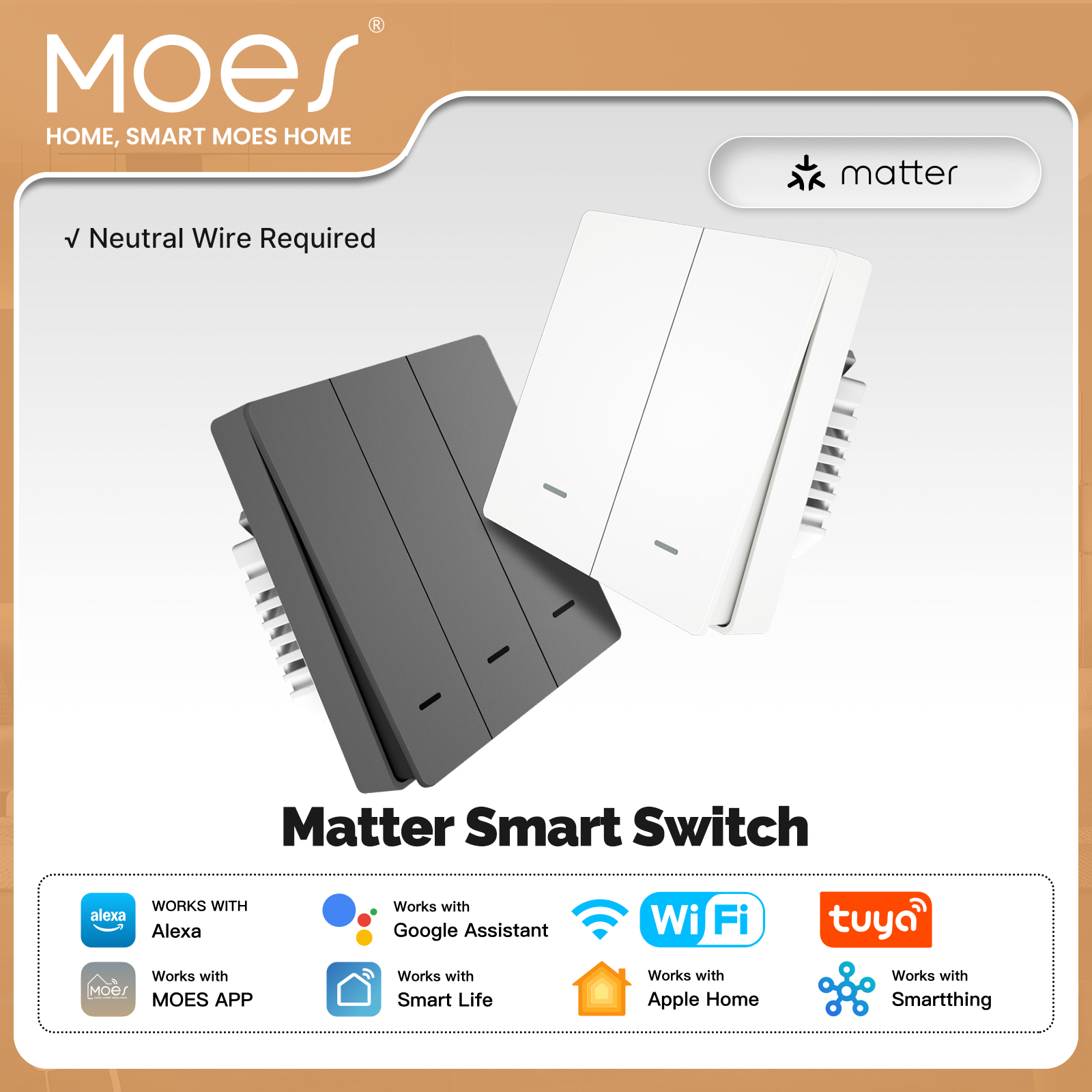 MOES Matter Tuya WiFi Smart Li - Smart Home Yale 리뷰 및 가격
