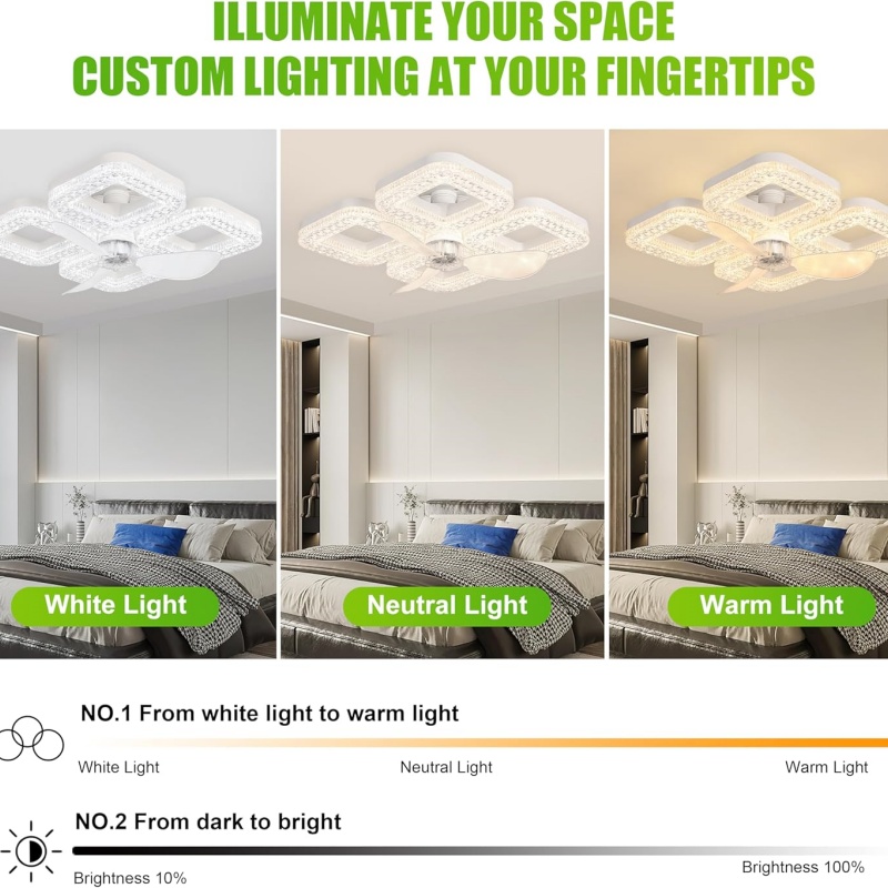 Smart LED Ceiling Fan Light 48 - Smart Home Ventilation System 리뷰 및 가격